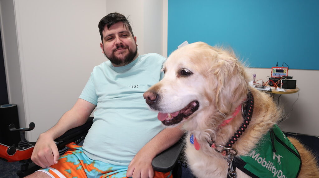 Nathan and Service Dog, Lyric